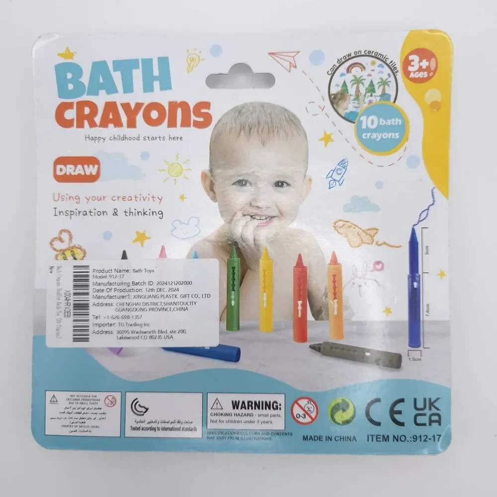BATH CRAYONS 10 PCS Kids Bath Drawing Washable Color Crayons Tub‎ Toys 3+